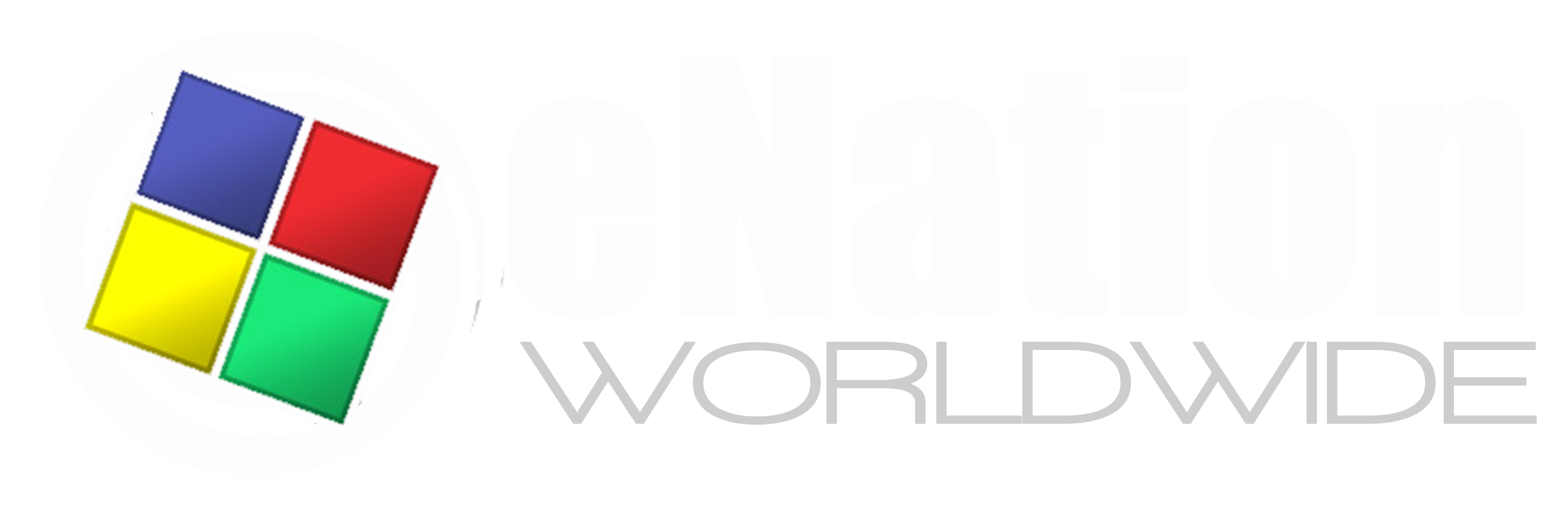 eNation Logo Vertical White Gray
